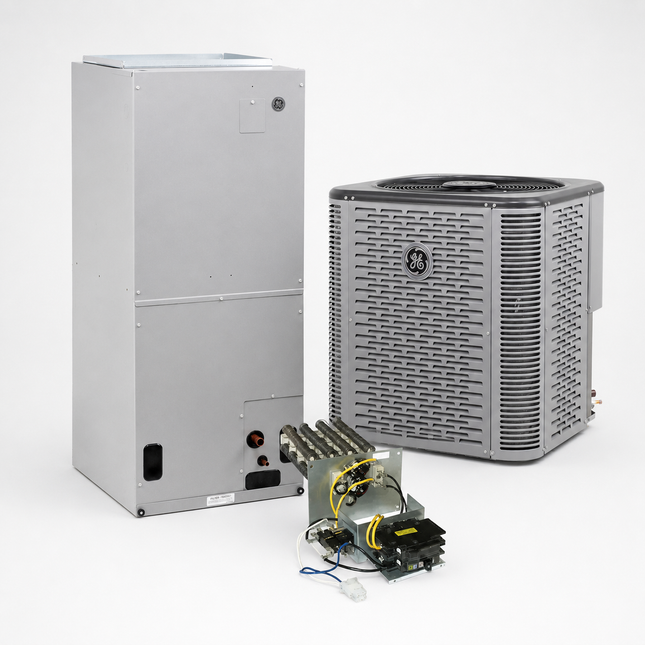GE Appliances NS18H Connect - 5 Ton - 16.8 SEER2 Heat Pump with NAM60V1TA5S - Variable-Speed Air Handler - Heat Pump System - with install