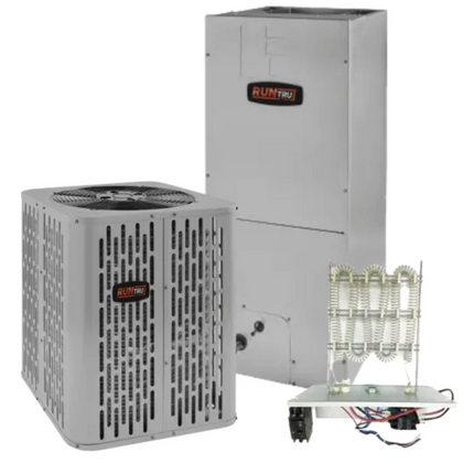 RunTru - 14.3 SEER2 - 1.5 Ton - Single-Stage Heat Pump System with Variable Speed 18K-24K Air Handler With Install
